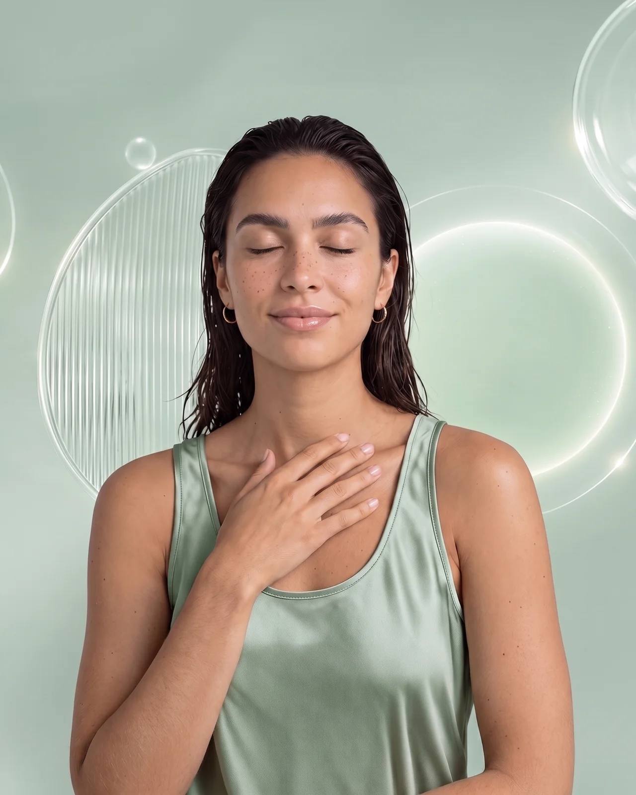 Woman in the More Presence aura: visual from the PAFORY perfume advent calendar