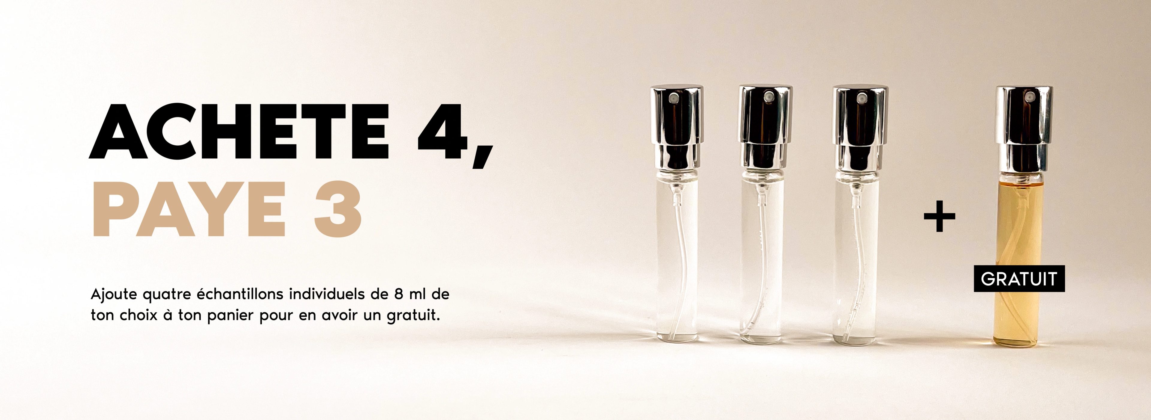 4 pour 3 – Échantillons de parfum