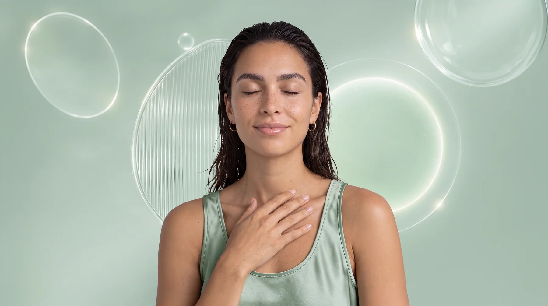 Woman in the More Presence aura: visual from the PAFORY perfume advent calendar