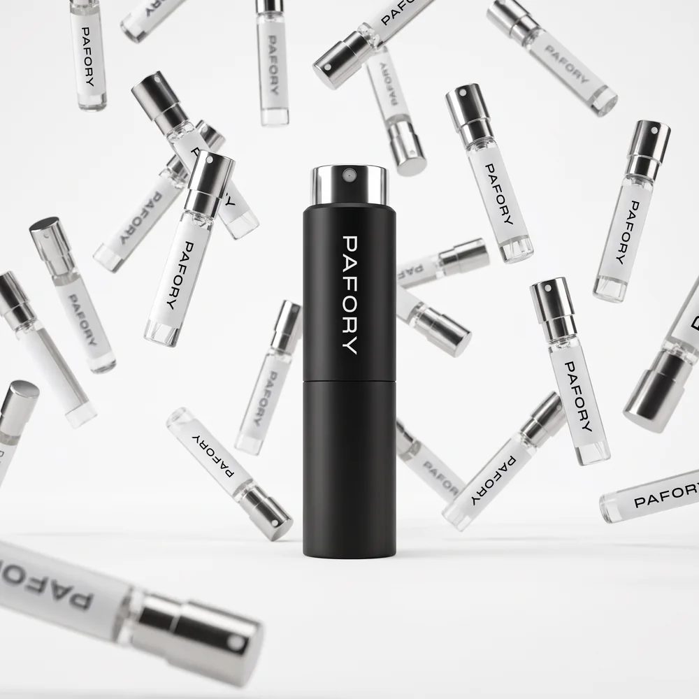 Many 8 ml PAFORY vials around a black PAFORY case