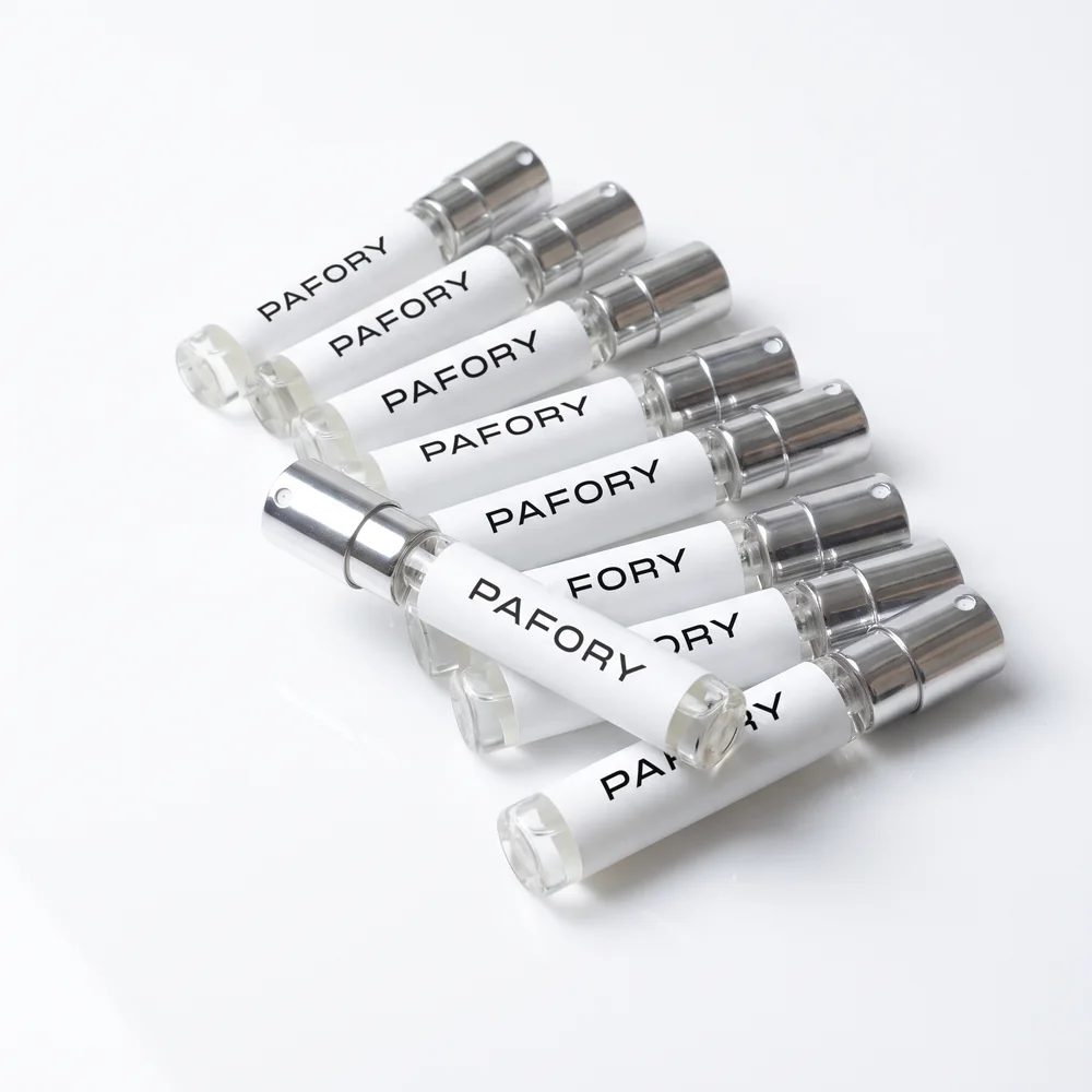 Several 8 ml PAFORY vials side by side